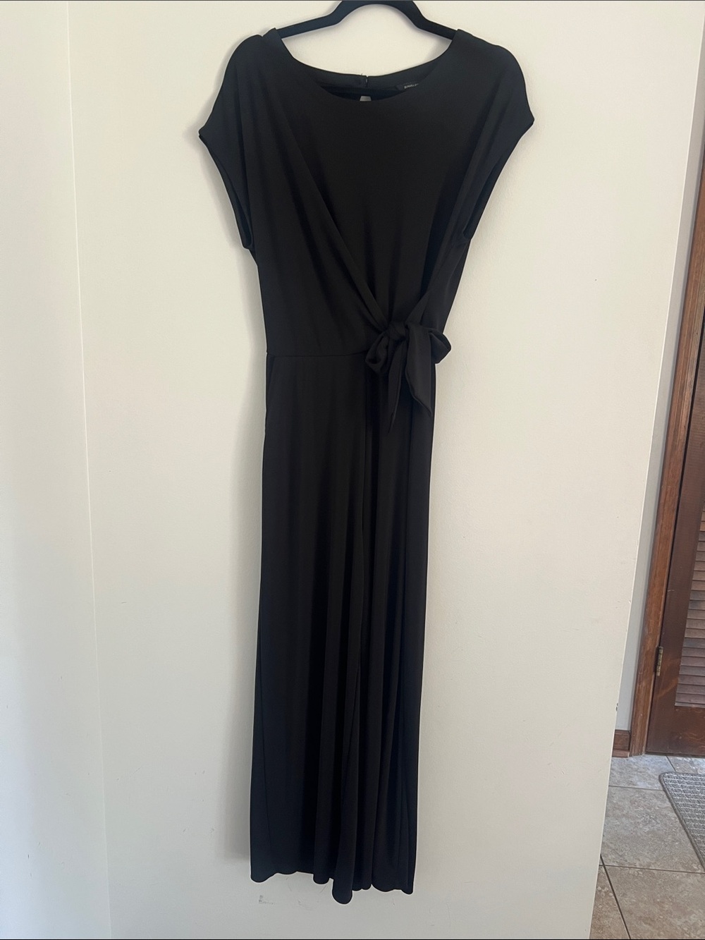 Banana Republic Black Tie-Waist Wide Leg Jumpsuit